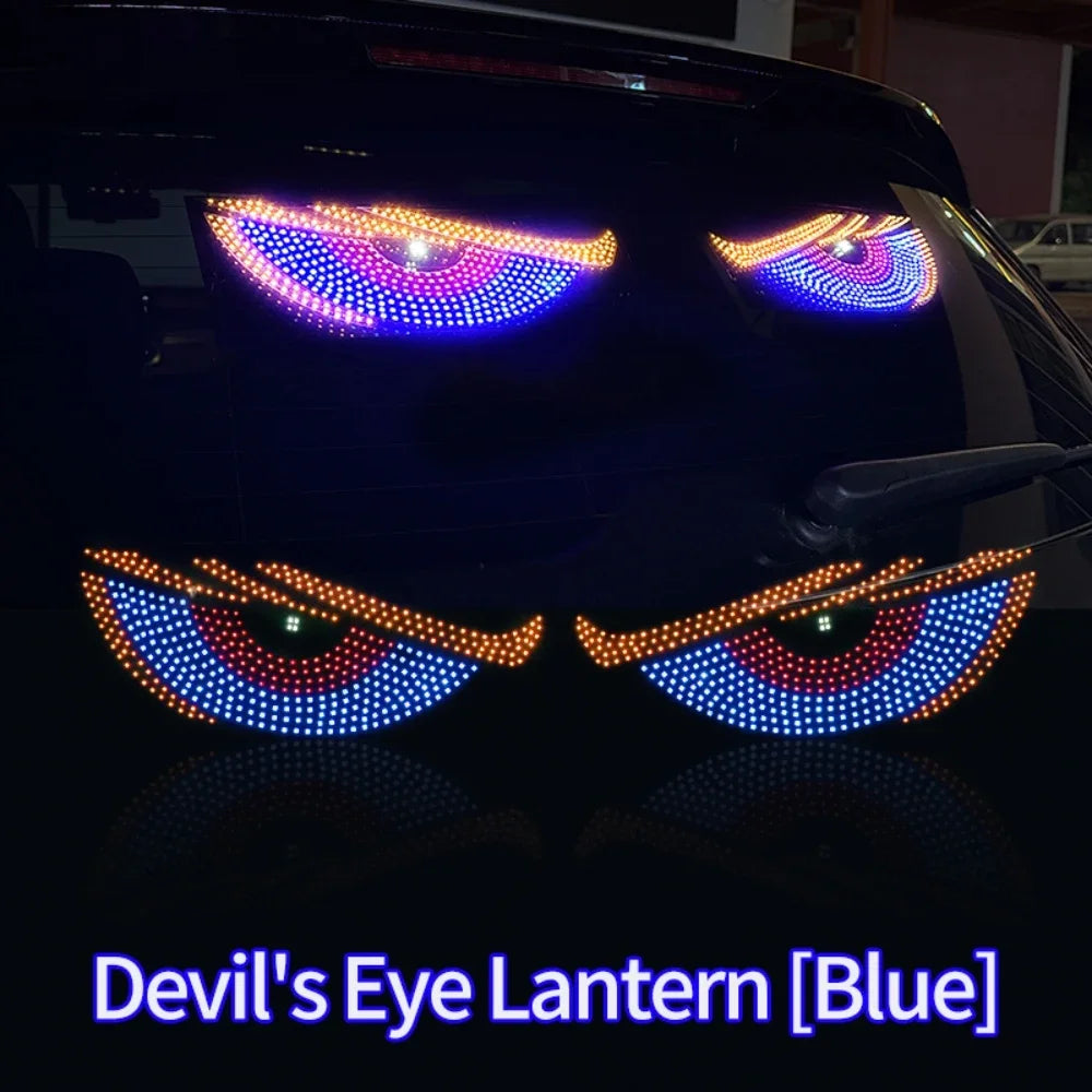 USB Dynamic LED Eye Display Pixel Panel | Car Truck Demon Eyes Windshield Decoration Lig detail view