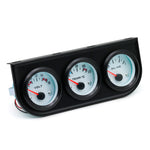 52mm Triple Gauge Kit 3 in 1 | Car Water Temp, Oil Pressure & Voltage Meter close-up view