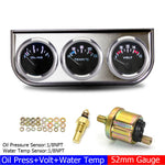 2" 52MM Triple Gauge 3 In 1 Water Temp Oil Pressure Oil Temperature Gauge | Racing Car G detail view