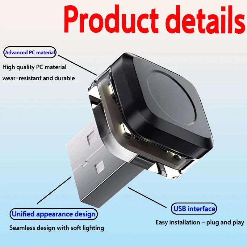 Car USB LED Ambient Mood Lamp lifestyle view