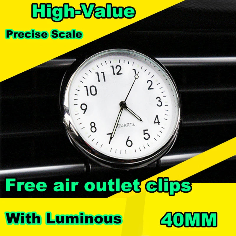 Mini Watch Car Quartz Universal Car Clock Stick-On Electronic Watch Dashboard Noctilucent Decoration For SUV Cars Accessary