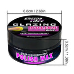 Universal Leather and Plastic Repair Polishing Wax | Automotive Interior Reconditionin close-up view