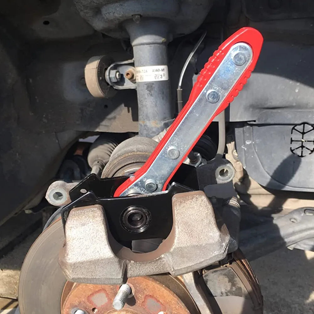 Car Ratchet Brake Piston Caliper Spreader Brake Caliper Press Tool Separator Pad (Red)