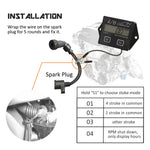 Digital Motor Speedmeter Engine Hour Meter Tachometer | LCD RPM Gauge for Gasoline additional angle