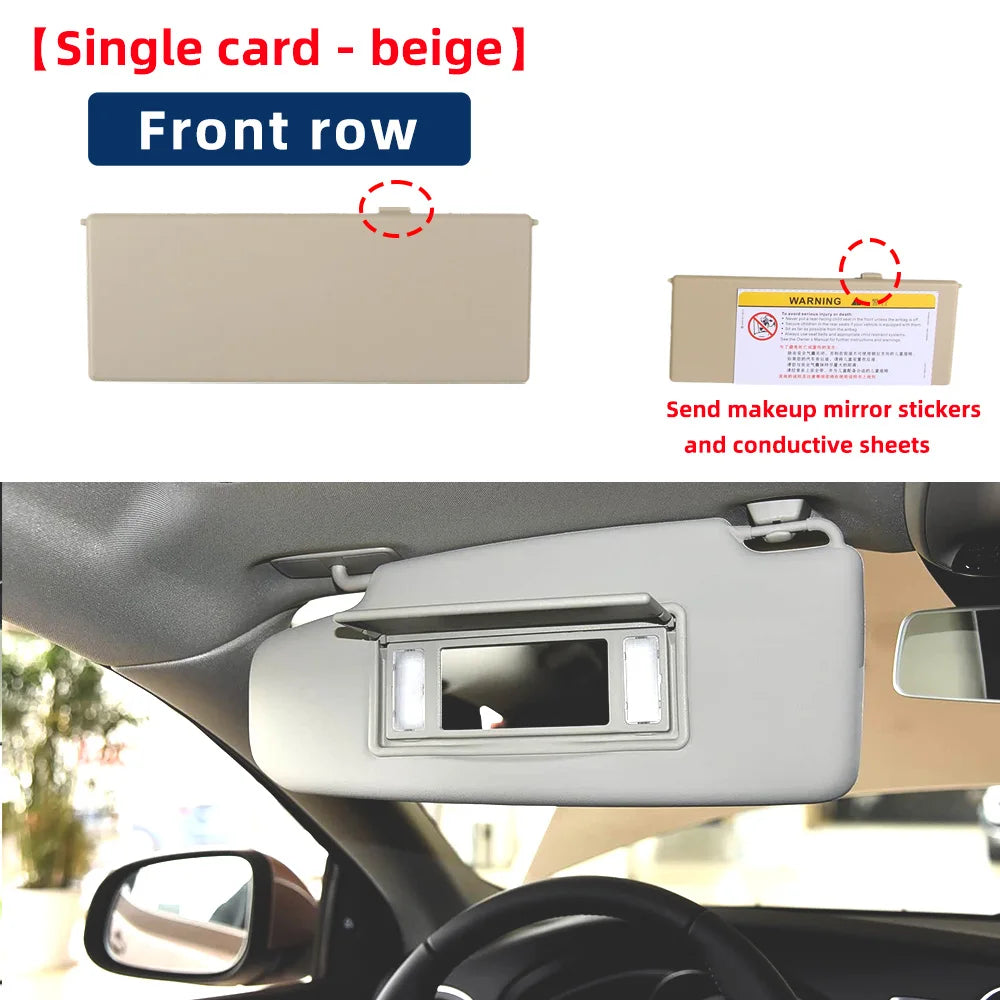 1Pcs Sun Visor Mirror Cover For Ford Focus 2012-2018 Car Interior Makeup Mirror Cover Replacement ABS Sun Visor Light Cover