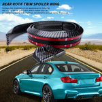 1.5M Universal Roof Spoiler Car-Styling 5D Carbon Rubber Tail Spoiler PU Brazing DIY Refit Spoiler Suitable By Some Type Of Car