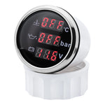 3 in 1 Digital 52mm Gauge with Alarm | Water Temperature, Oil Pressure, and Voltmeter alternate view
