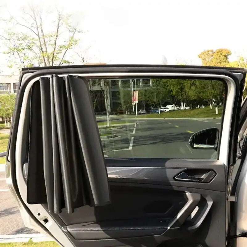 2Pcs Car Side Window Sun Shade Magnet Privacy Curtains UV Reflection Anti Glare UV Bl alternate view