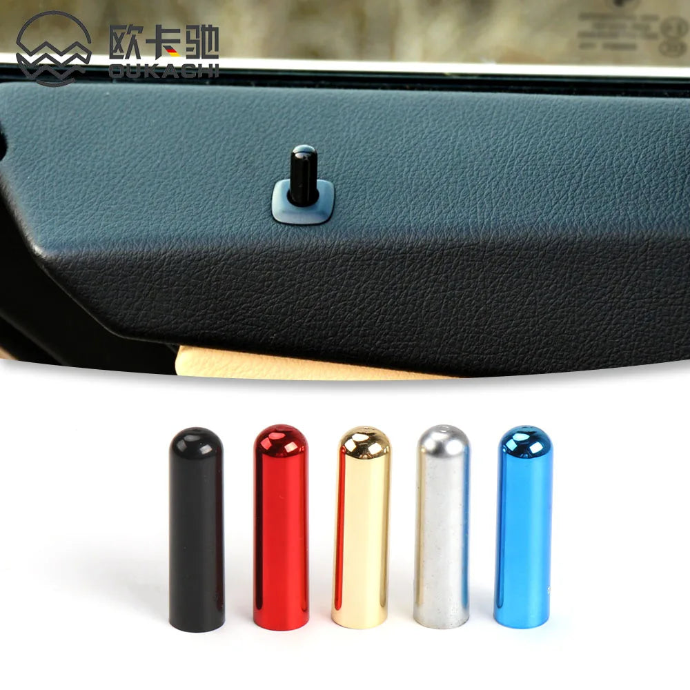 Car Interior ABS Door Latch Pin Security Door Lock Screw Knob Cap Cover For BMW 5 Series F10 F11 201