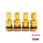 TQQTQQ 4Pcs Short Metal Bolt Tire Valve Stem Kit | Car Truck Motorcycle Accessories lifestyle view