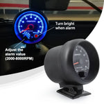 3.75'' 12V Tachometer RPM Gauge 0-8000 RPM | Universal Car Tach with Shift Light alternate view