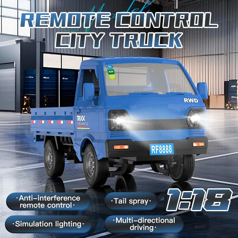 ZWN 1:16/1:18 RC CAR Simulation Drift Climbing Truck Led Light Small Cargo Remote Cont close-up view