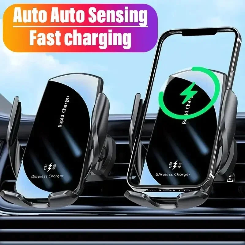 Car Wireless Charger Air Vent Phone Holder Mount | 15W Fast Charging Car Mount for iPhone Samsung Xi