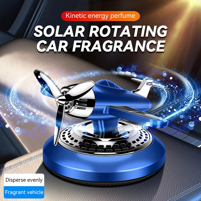 Solar Powered Rotating Air Freshener | Car Fragrance Diffuser with Propeller