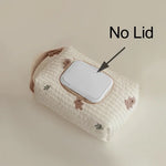 Car Tissue Box Hanging Cartoon Embroidery Bear Seat Back Baby Stroller Diaper Storage