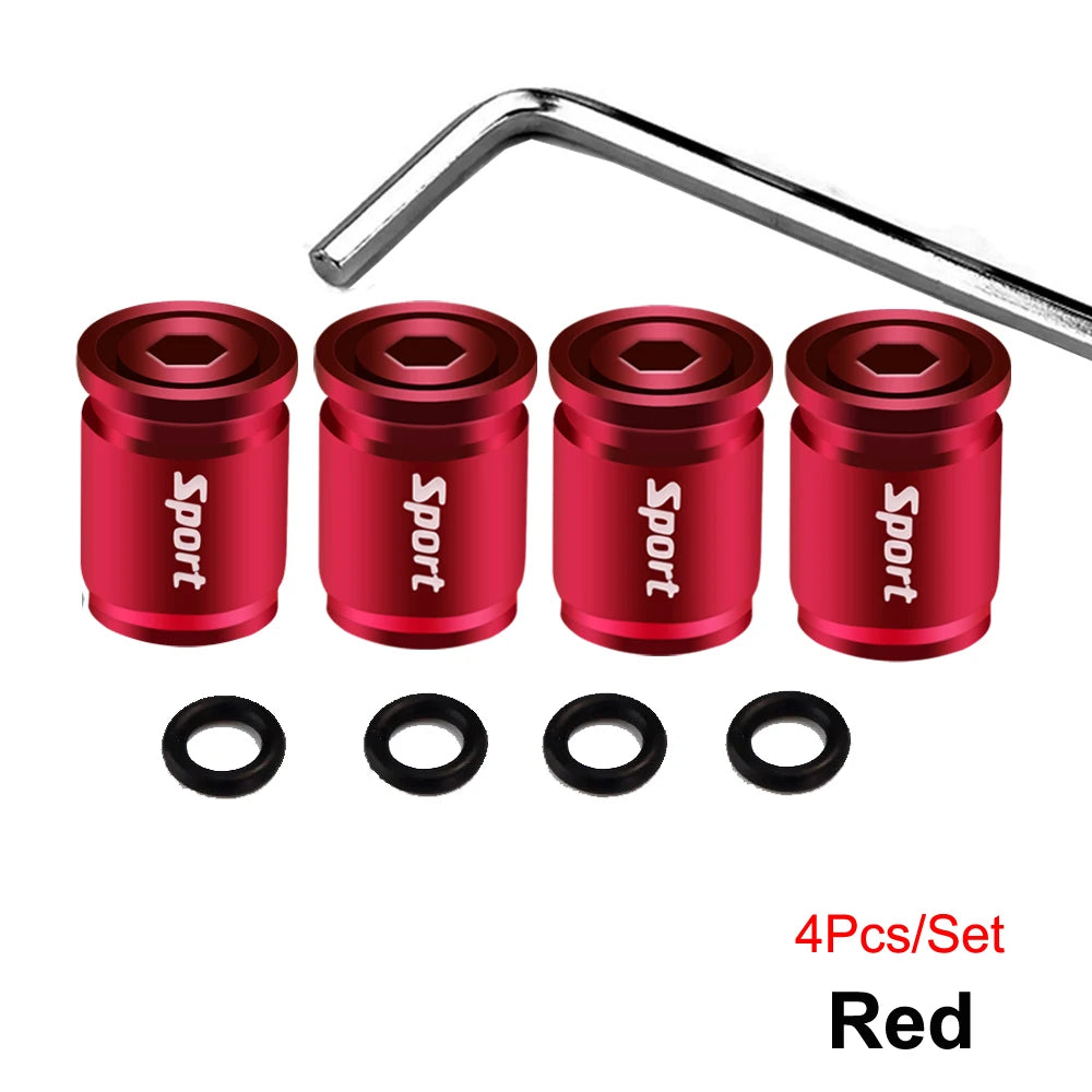 Tire Valve Stem Caps Set - Anti-theft Zinc Alloy Wheel Air Valve Covers for Cars, SUV alternate view