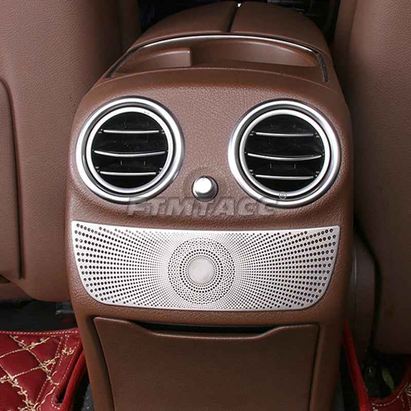 Car Rear Armrest Exhaust Air Vent Outlet Speaker Horn Decorative Cover Trim For Mercedes detail view