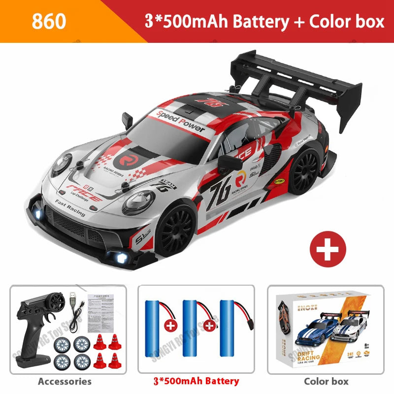 RC Drift Car 4WD Remote Control High Speed Racing Vehicle with LED Lights 2.4GHz Radi alternate view