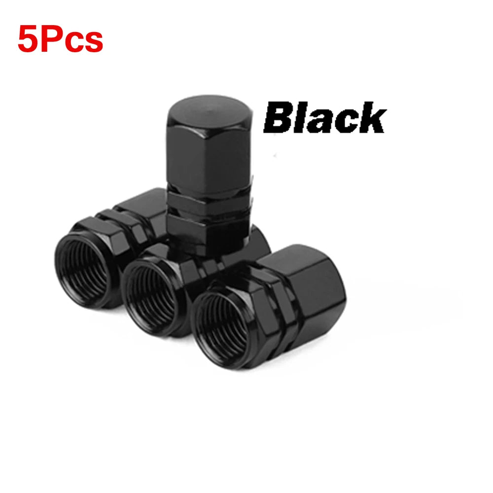 Aluminum Alloy Tire Valve Caps | 5 or 10 Pack Waterproof Dustproof Stem Covers detail view