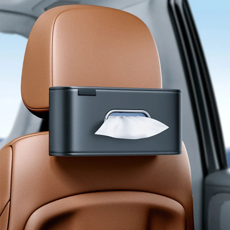 Car Tissue Box Cover Artificial Leather Universal Center Console Armrest