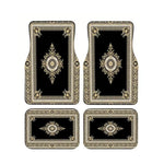 Red Bohemian Paisley Print Car Floor Mats 4Pcs Universal Anti-Slip Auto Carpet Interi lifestyle view