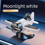 Solar Powered Rotating Airplane Car Dashboard Ornament