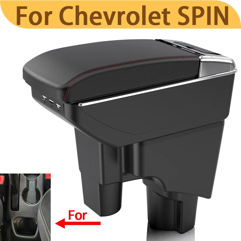For Chevrolet SPIN car armrest interior modification center console storage box elbow rest arm relaxation car accessories USB