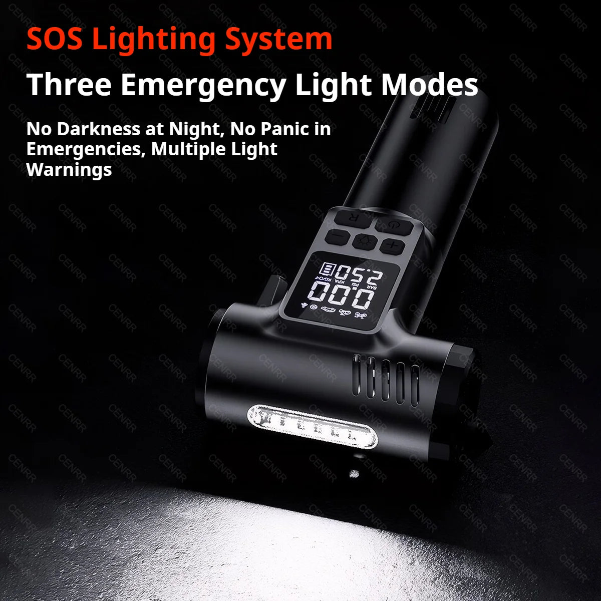Wireless Car Tire Inflator | Portable Air Compressor with Emergency Tools lifestyle view