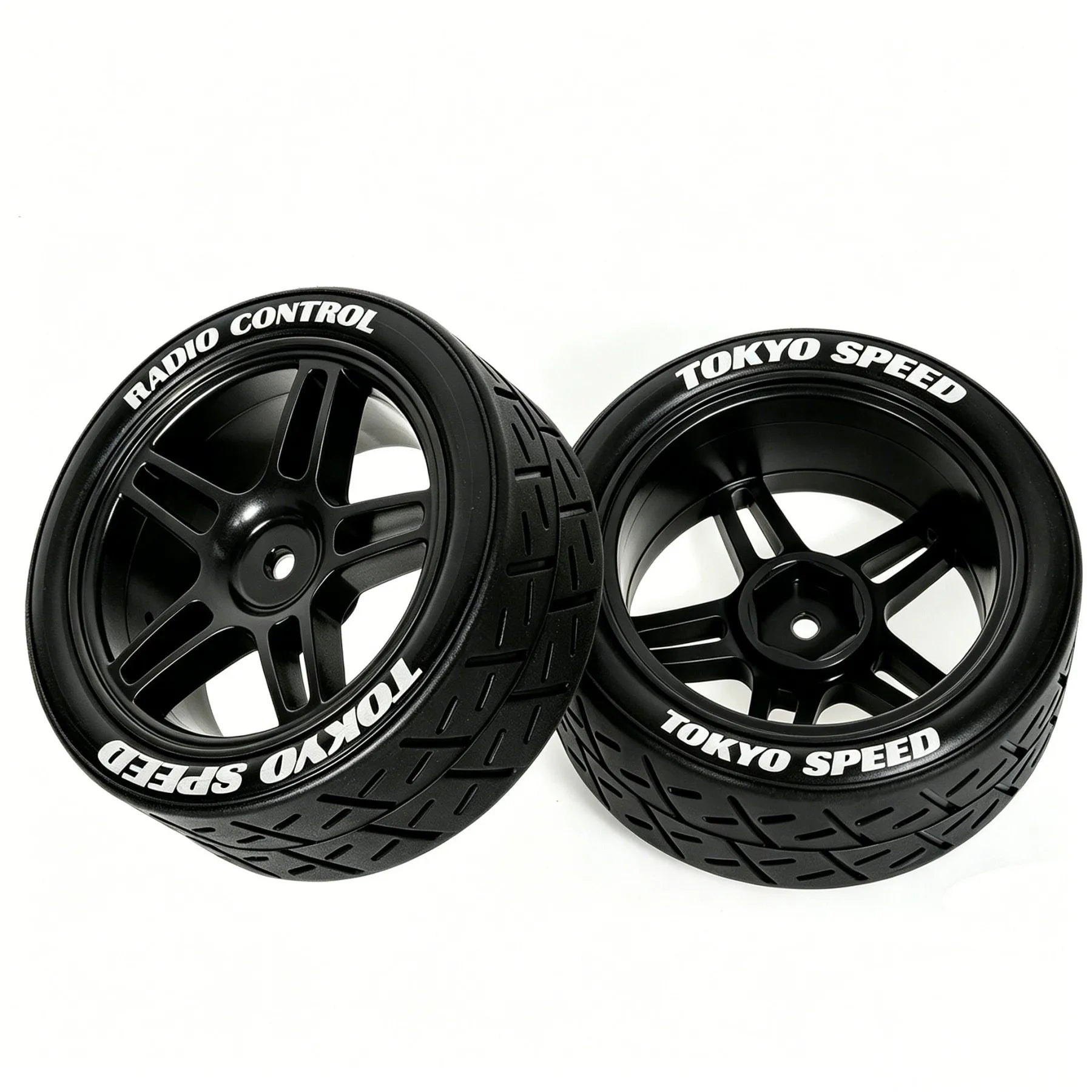 1/10 RC Touring Car Tires With Wheels 12mm Hex For Tamiya TT01 TT02 alternate view