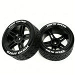 1/10 RC Touring Car Tires With Wheels 12mm Hex For Tamiya TT01 TT02 alternate view