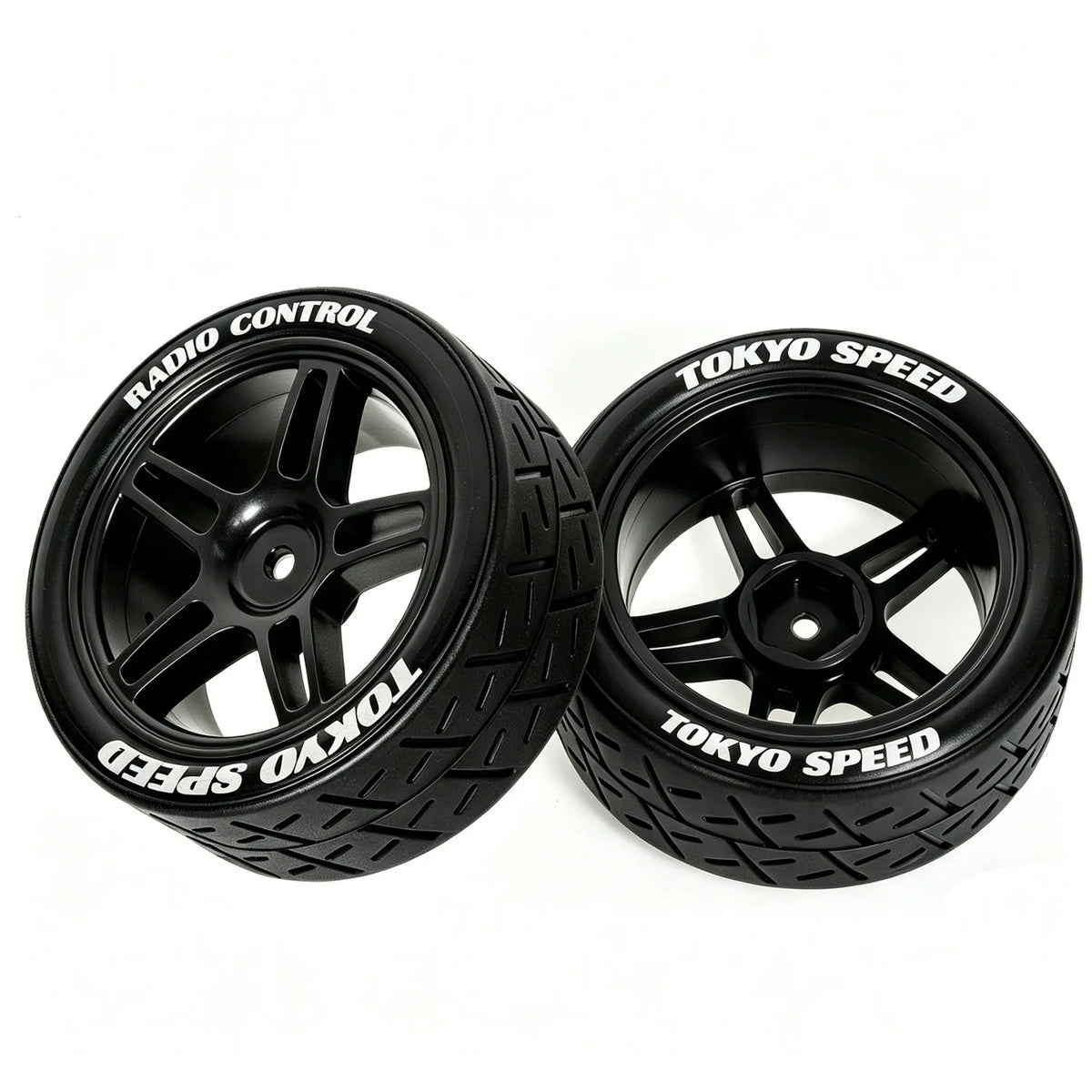 1/10 RC Touring Car Tires With Wheels 12mm Hex For Tamiya TT01 TT02 alternate view