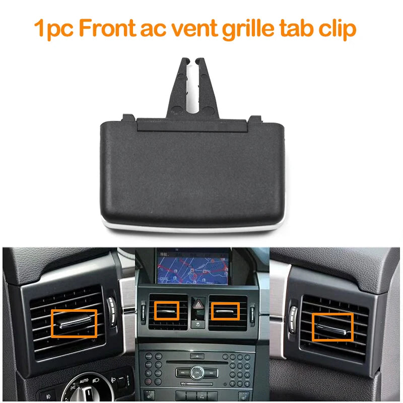 Car Front Air Conditioner Vent A/C Vent Grille Outlet Tab Slider Clip For Mercedes Benz C GLK W204 C180 C200 C260 GLK300 GLK260