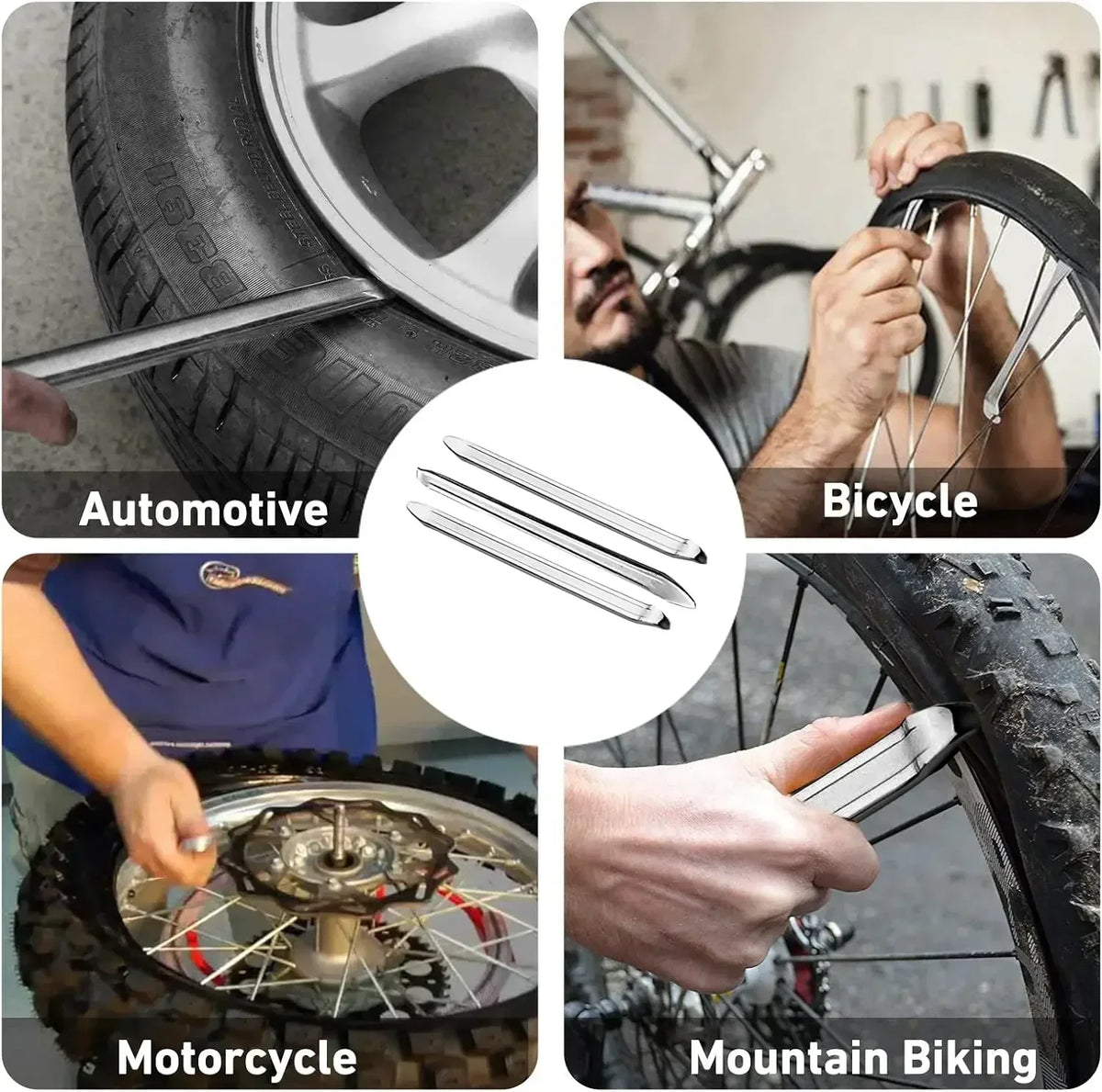 Car Repair Tools Steel Spoon Tire Iron Rim Opener Lever Changer Motorcycle Cycling additional angle