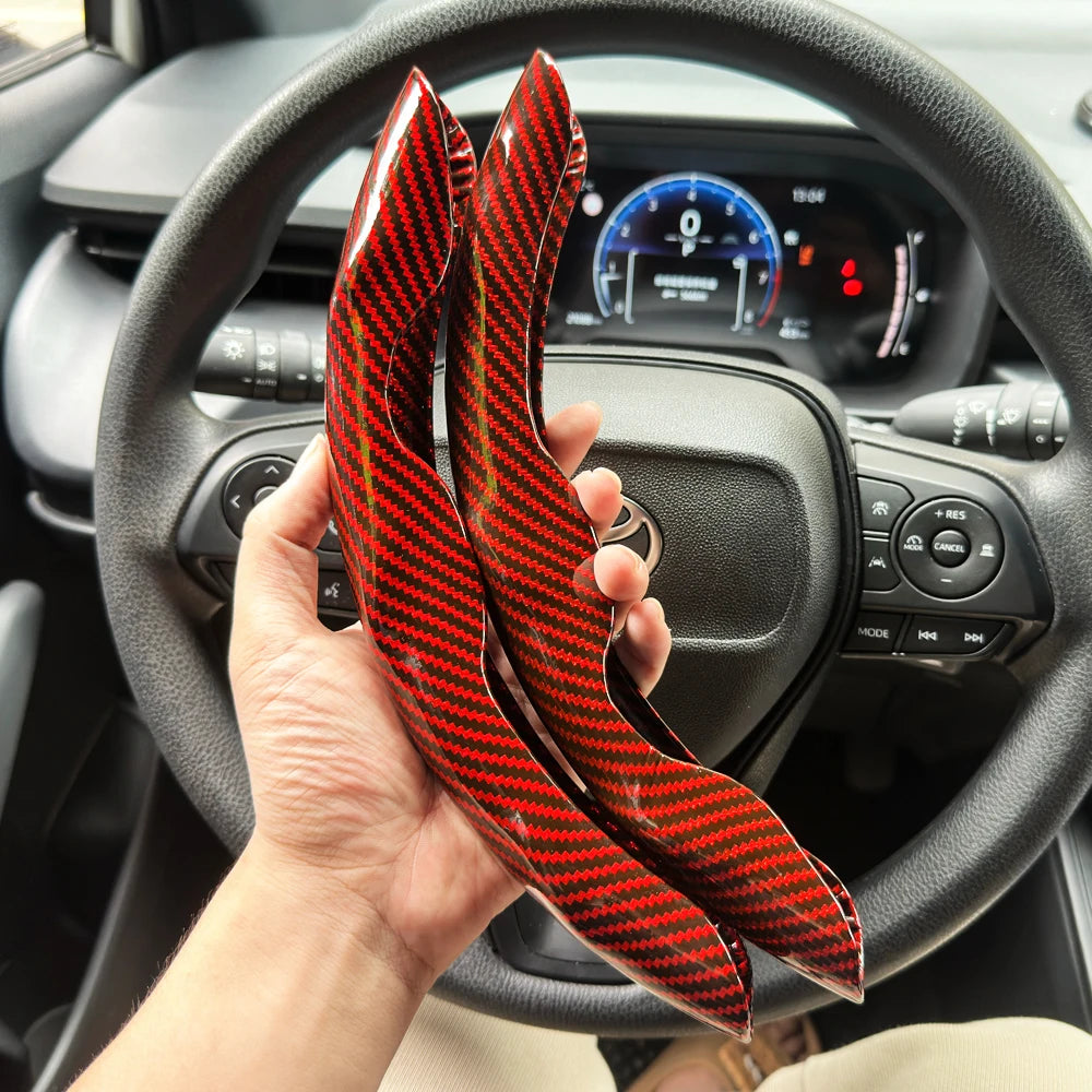 Universal Car Steering Wheel Cover Anti-slip Bright Gloss Carbon Fiber Texture Steeri alternate view