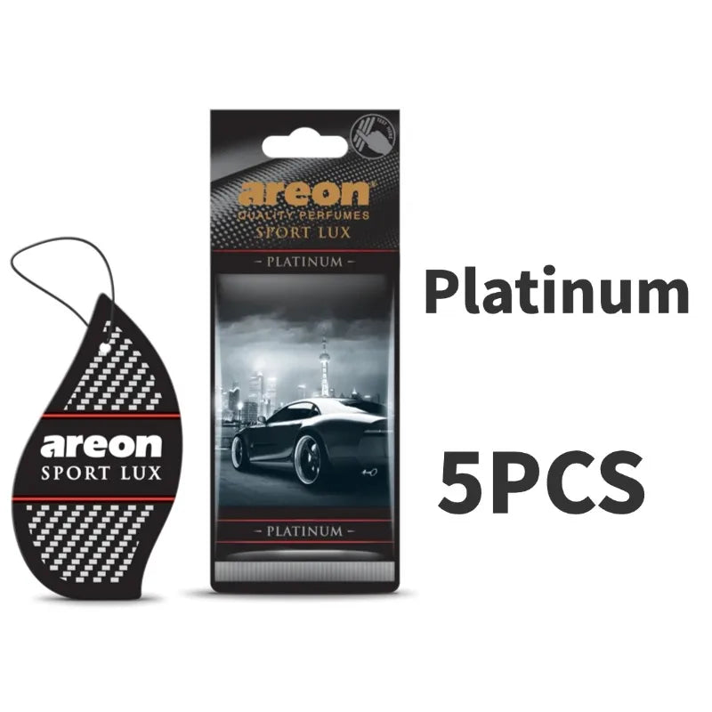 Areon Sport Lux Gold Hanging Car Air Freshener | Long-Lasting Odor Eliminator lifestyle view