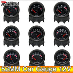 52mm Car Gauge Set | Water Temp Oil Temp Voltmeter Oil Pressure Boost Gauge
