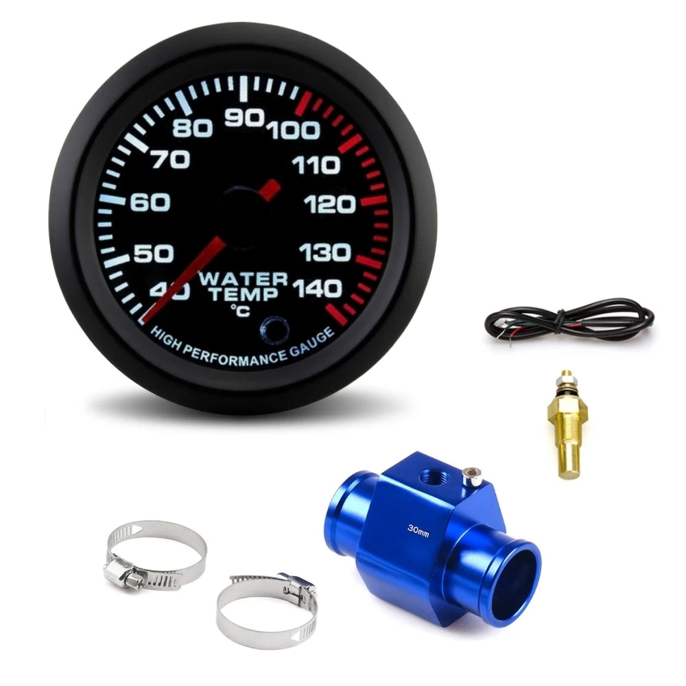 52mm Car Water Temp Gauge with Alarm and 7 Color Backlight | Universal 12V alternate view