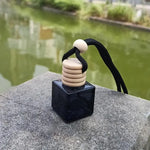 Square Glass Car Perfume Bottle Pendant | Empty Essential Oil Diffuser alternate view