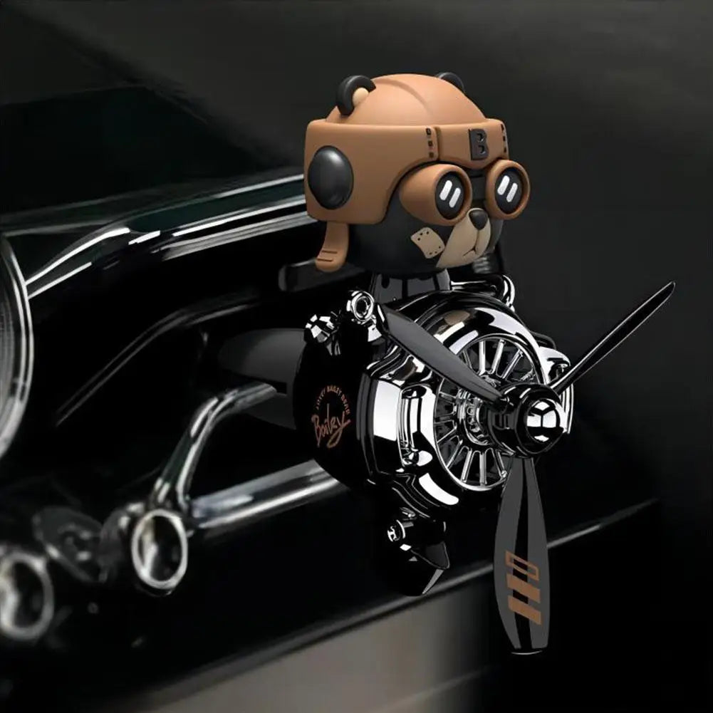 Shaking Head Air Freshener Helicopter Car Air Vent Fragrance Skull Doll Skeleton Car lifestyle view