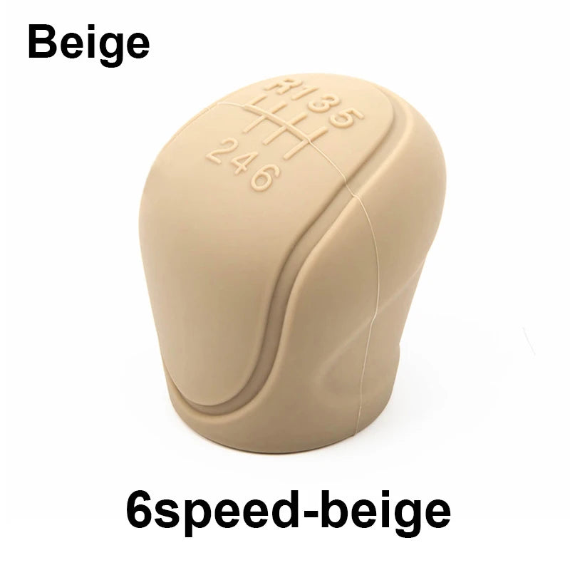 1PC Manual 5/6-speed Car Interior Accessories Car Silicone Gear Shift Knob Cover Shift close-up view