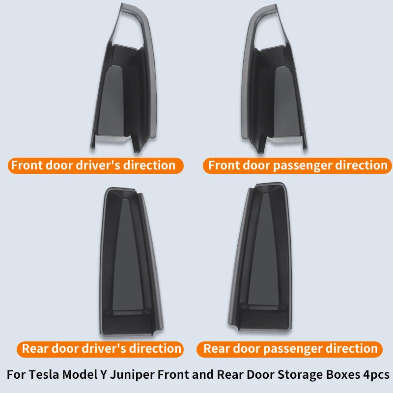 Tesla Model Y Juniper/YL Door Handle Storage Box | 4-Piece Car Organizer Set alternate view