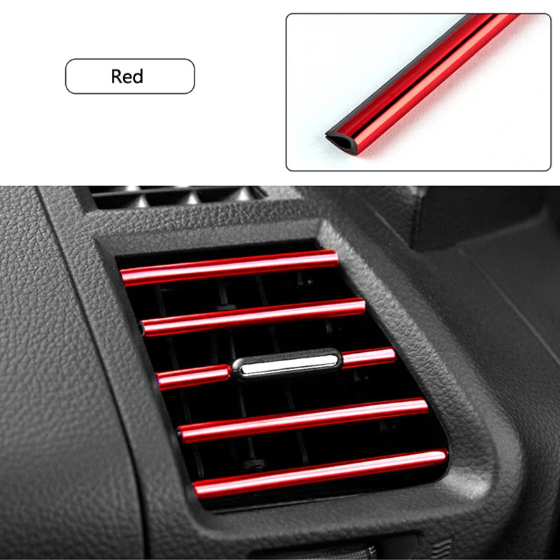 PVC U-Shaped Car Air Outlet Decorative Trim Strip lifestyle view