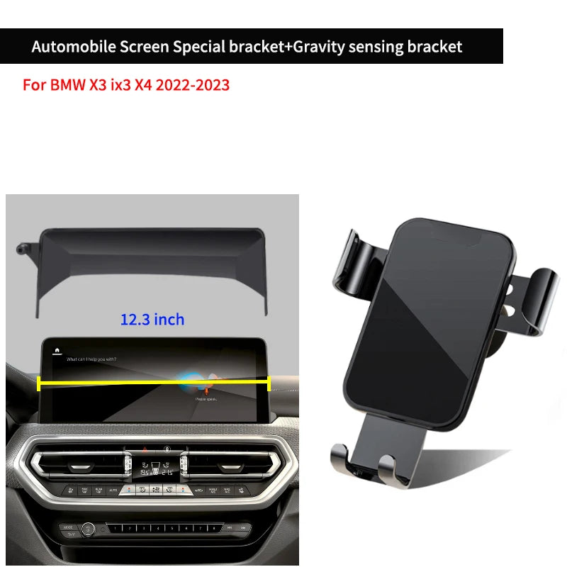 Car Phone Holder Screen Mount Dedicated Base In Car Mobile Support For BMW X3 ix3 X4 G01 G02 Portable Navigation Phone Holder