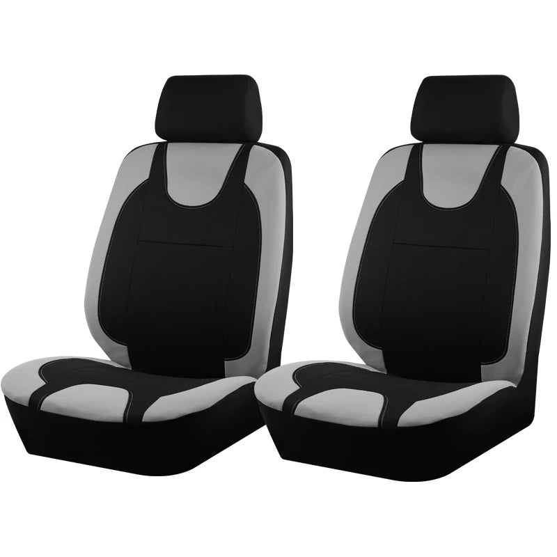 Universal Breathable Polyester Fabric Seat Covers Full Set Fit For Most Car SUV Truck Va detail view