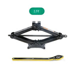 Mechanical Manual Scissor Jacks With Stabilizer Base & Ratchet Wrench For Car/SUV Tire R detail view