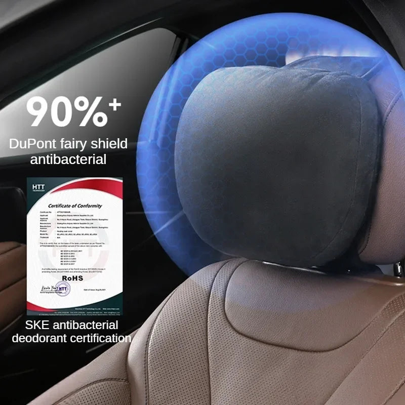 2PCS Memory Cotton Car Headrest Neck Support Car Accessories Seat Class Soft Universa alternate view