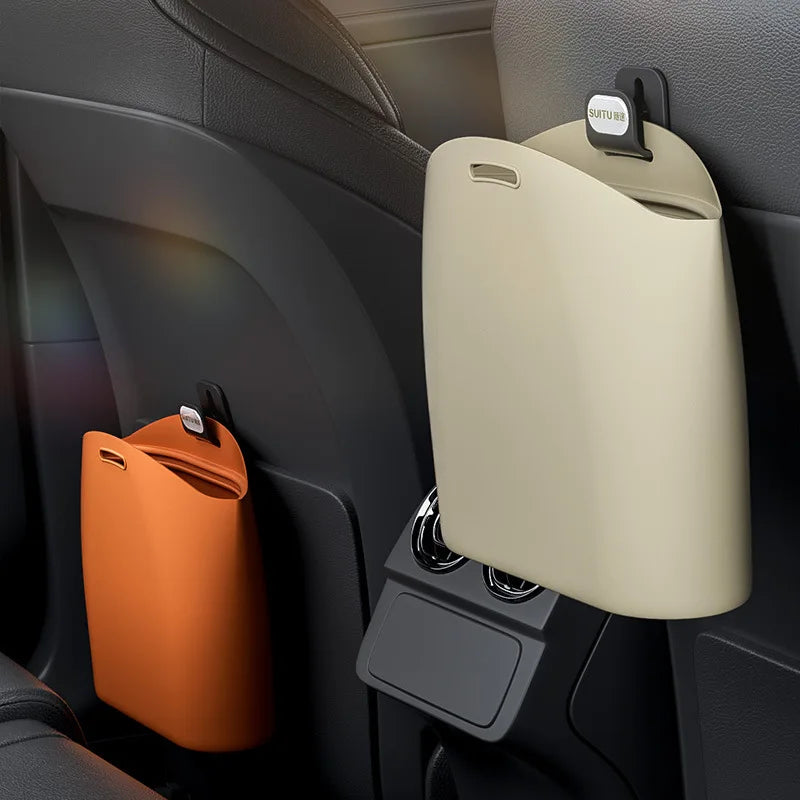 Silicone Car Trash Can Foldable Hanging Car Organizer additional angle