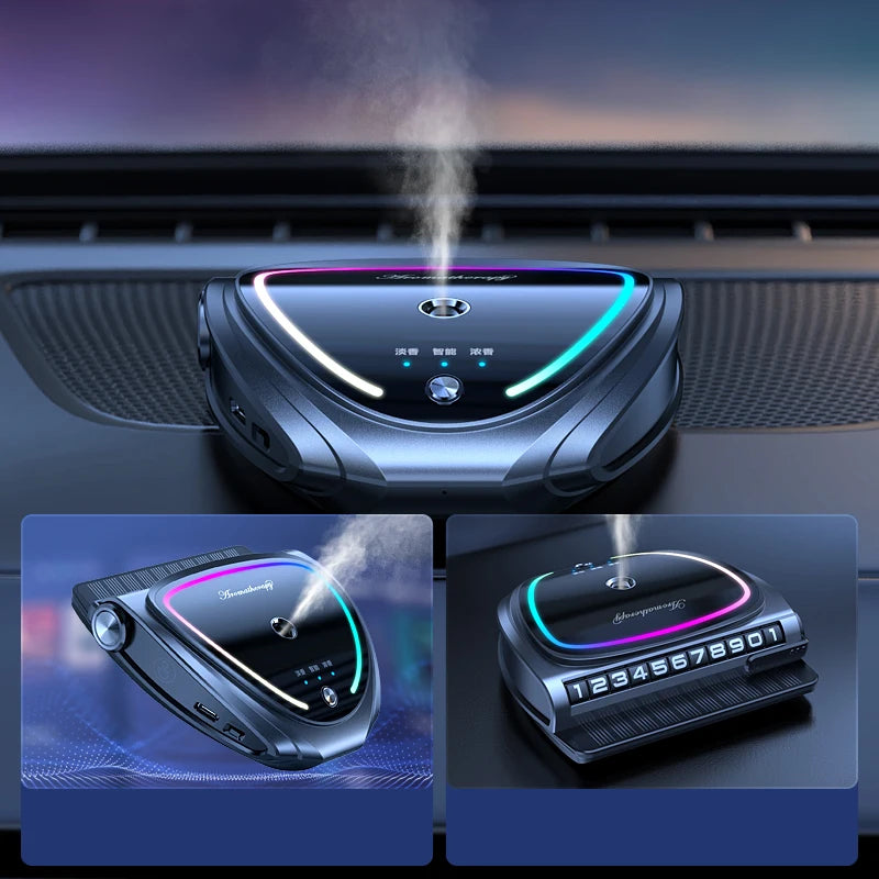 Solar Car Aromatherapy Perfume | Electric Atmosphere Light and Parking Sign lifestyle view