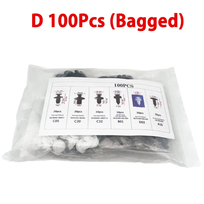 Auto Fastener Clip Mixed Car Body Push Retainer Pin Rivet Bumper Door Trim Panel Fa additional angle