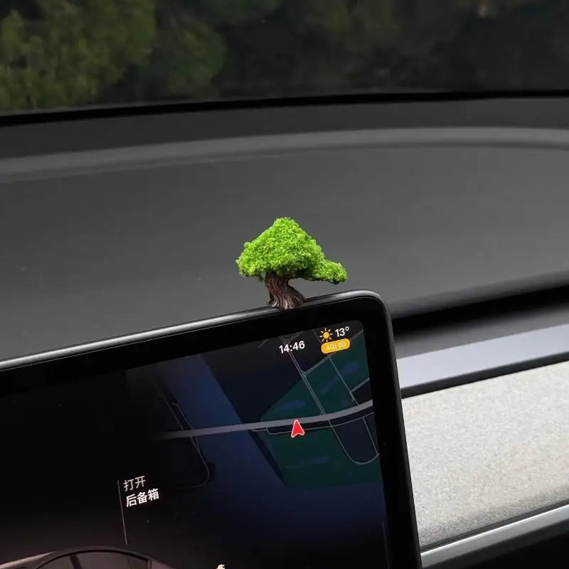 Green Fortune Wishing Tree Lucky Decor 2/3/4Pcs Natural Fresh Odorless Large Ornament for Car Auto